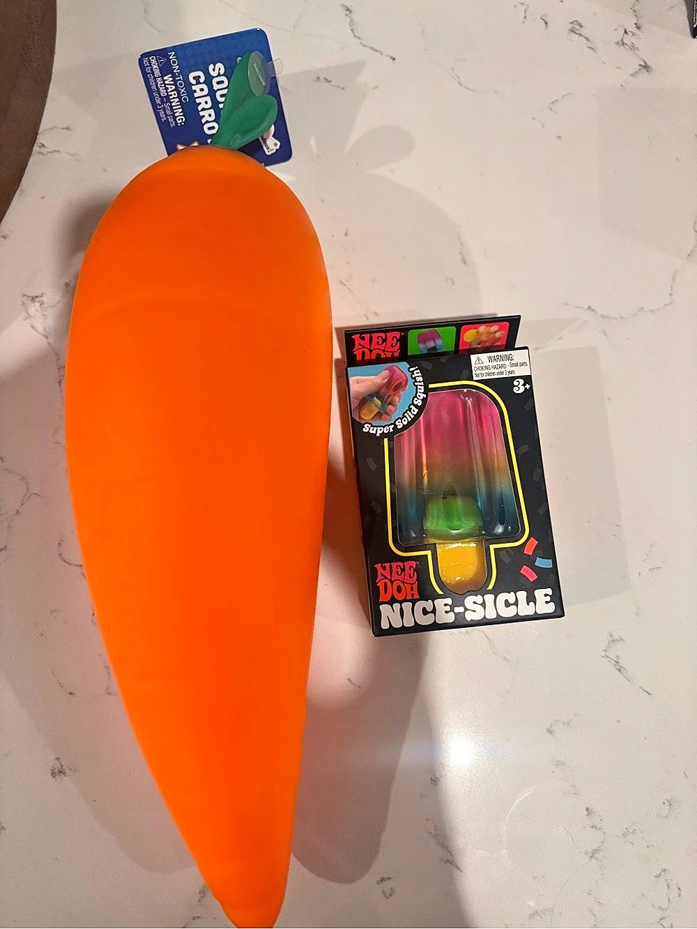 Nee Doh Nice-Sicle and carrot Squishy Toy NWT